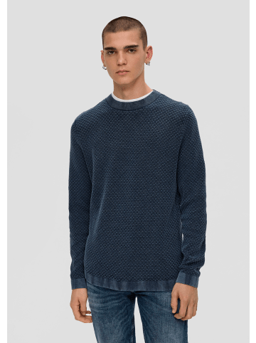 QS Strickpullover langarm in Blau