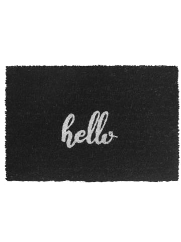 relaxdays Fußmatte "Hello" in Schwarz/ Weiß - 60 x 40 cm