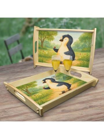 Mr. & Mrs. Panda Tablett Pinguin Marienkäfer Design ohne Spruch in Weiß