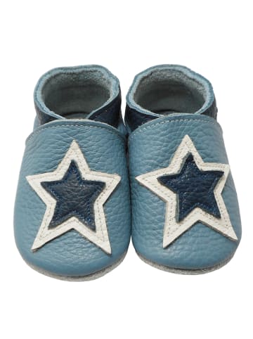 Yihakids Baby Krabbelschuhe aus Leder, weiche Lauflernschuhe mit rutschfester Sohle 