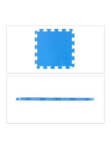 relaxdays 48x Bodenschutzmatten in Blau - (B)30 x (T)30 cm