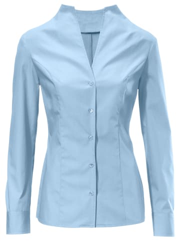 Heine Stehkragen-Bluse in bleu