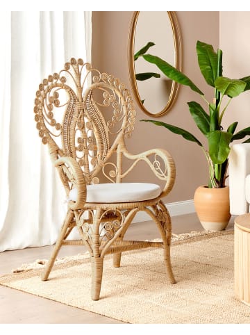 Beliani Sessel CARRARA in Beige - (W) 65 x (H) 114 x (L) 65 cm