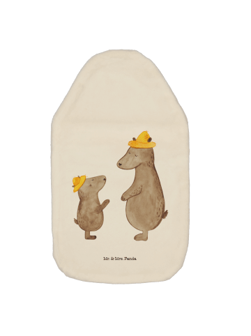 Mr. & Mrs. Panda Wärmflasche Bären mit Hut ohne Spruch in Weiß
