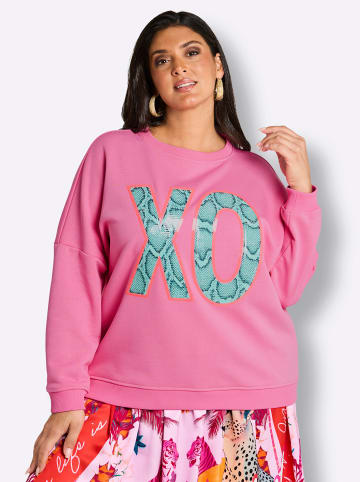 sheego Sweatshirt in altrosa-pink-bedruckt