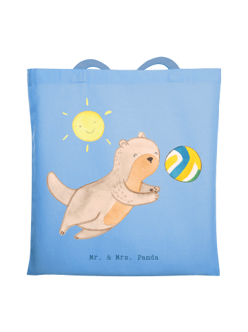 Mr. & Mrs. Panda Stoffbeutel Otter Beachvolleyball ohne Spruch in Sky Blue