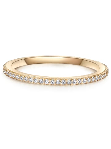 Lulu & Jane Ring aus Messing Zirkonia in gelbgold