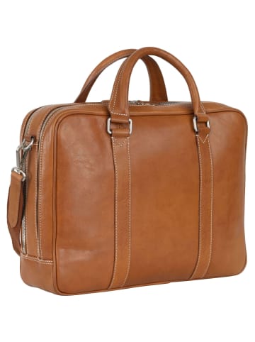 Leonhard Heyden Bergamo Aktentasche Leder 41 cm Laptopfach hellbraun
