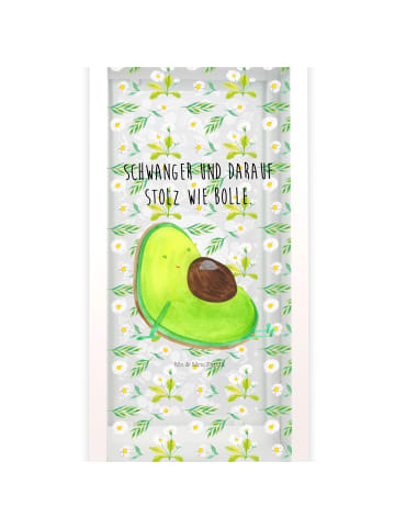 Mr. & Mrs. Panda Windlicht Avocado Schwangerschaft mit Spruch in Transparent