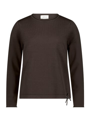CARTOON Strickpullover mit Rundhalsausschnitt in Dunkelbraun