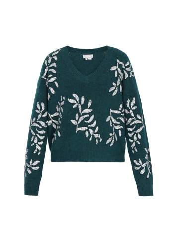 Usha Women Sweater in dark green