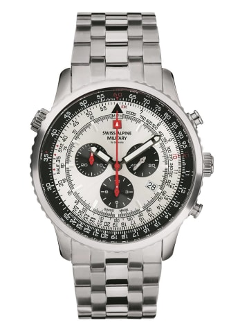 Swiss Alpine Military by Grovana Chronograph Chrongraph Silberfarben in silber