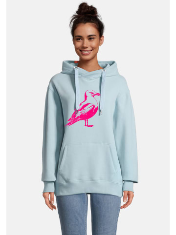 Salzhaut Kapuzenpullover für Damen in hell-blau