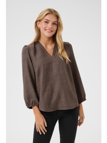 Kaffe Langarm-Bluse KAellen Regular fit in Deep Taupe CC