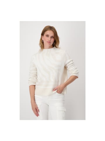 monari Pullover in off-white gemustert