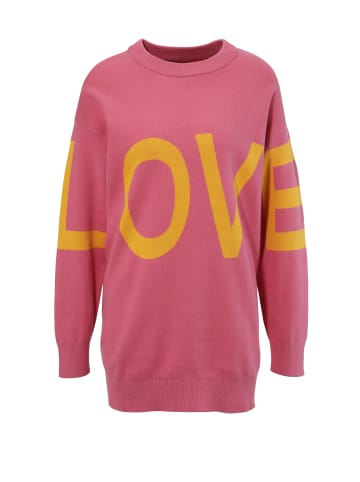 Aniston CASUAL Strickpullover in pink-hellorange