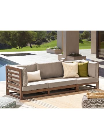 Beliani Gartensofa TRANI in Braun/Grau/Beige - (W) 235 x (H) 72 x (L) 75 cm