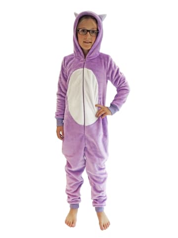 NORMANN Jumpsuit Overall Onesie Schlafanzug Tier - 50989 in Lila