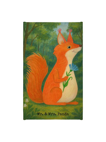 Mr. & Mrs. Panda Mini-Handtuch Eichhörnchen Blume Design ohne Sp... in Weiß