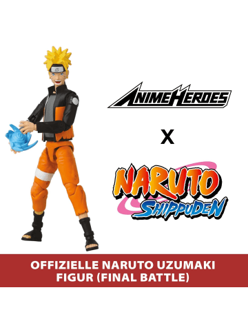 BANDAI Anime Heroes Figur Naruto Uzumaki 17 cm Manga Actionfigur 4+