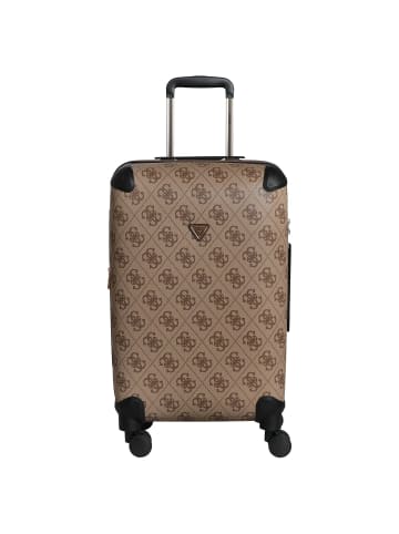 Guess Berta 22 IN - 4-Rollen-Trolley 64 cm erw. (coal logo) in latte loggo/brown
