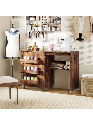 COSTWAY 2 in 1 Nähtisch klappbar mit Ladestation in Andere