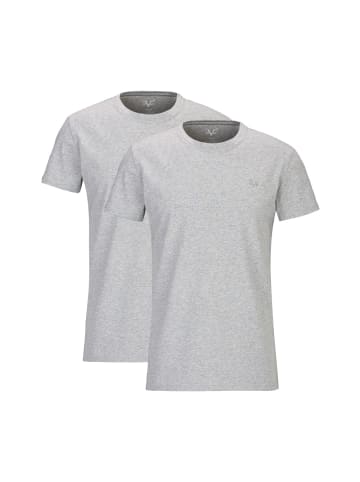 19v69 Italia T-Shirts Leonardo Rundhals Grau/Grau 2er-Pack in grau