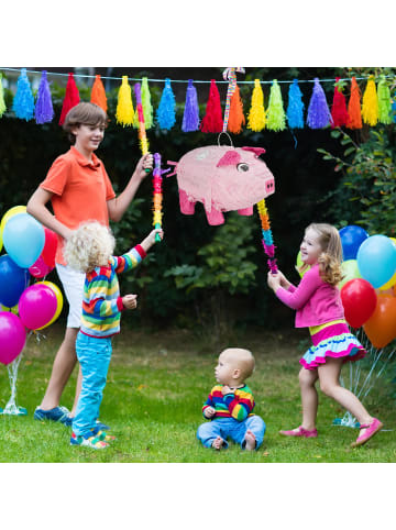 relaxdays 3 x Pinata Schwein in Rosa