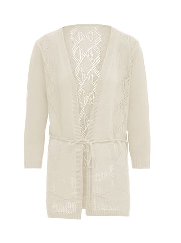 ALARY Damen Strickjacke in Wollweiss
