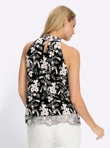 Heine Shirttop in schwarz-silberfarben-gemustert