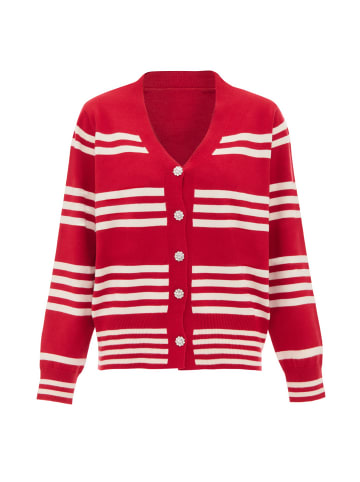 Usha Cardigan in Rot Wollweiss