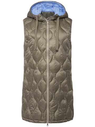 LAURASØN Long-Weste in stein grau