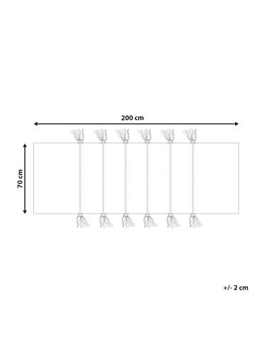 Beliani Läufer UZUNTA in Beige/Bunt - (W) 70 x (L) 200 cm