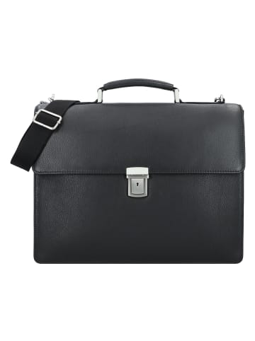 Leonhard Heyden Berlin Aktentasche Leder 40 cm Laptopfach in schwarz