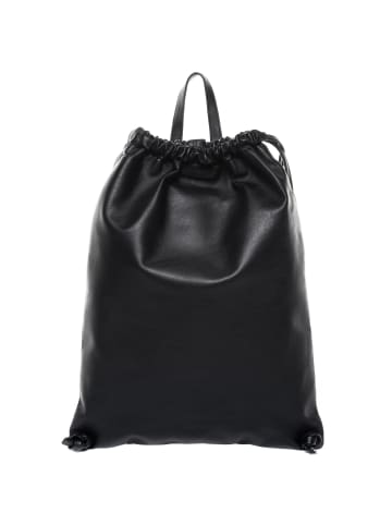 FEYNSINN Leder-Rucksack echt Leder Bucket-drawstring groß schwarz in schwarz