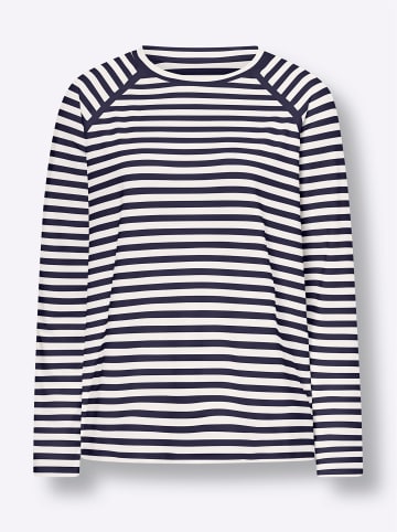 Heine Langarm-Shirt in marine-ecru-gestreift