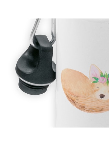 Mr. & Mrs. Panda Wasserflasche Wüstenfuchs Blumen ohne Spruch in Weiß