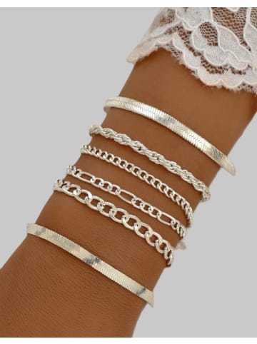 ENGELSINN Armband-Set Armketten 6-teilig in Silber