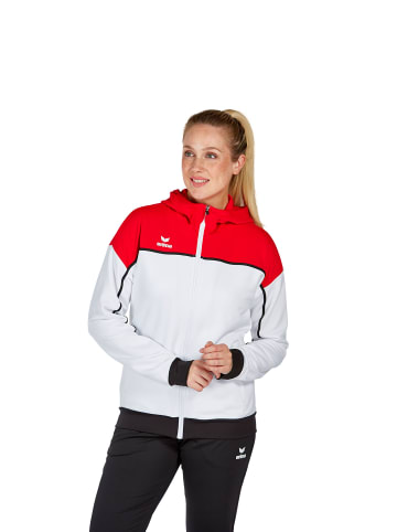 erima Change By Erima Trainingsjacke mit Kapuze in weiß/rot/schwarz