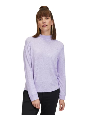 CARTOON Langarm-Shirt mit Kragen in Light Purple Melange