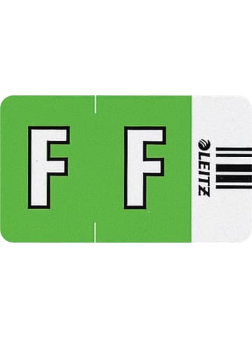 Leitz Orgacolor Buchstabensignal F Packung mit 250 Stück grün