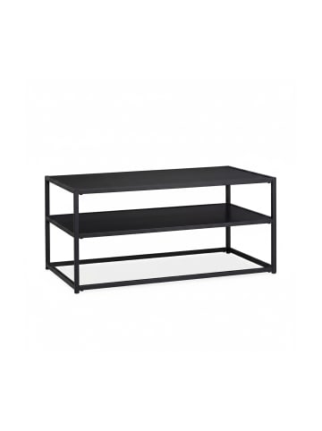 relaxdays Couchtisch in Schwarz - (B)90 x (H)42 x (T)50 cm