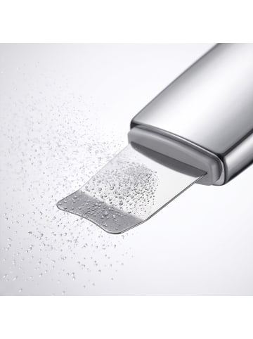Paloma Beauties Aufladbarer Ultraschall-Gesichtsreinigungsspatel in Silber