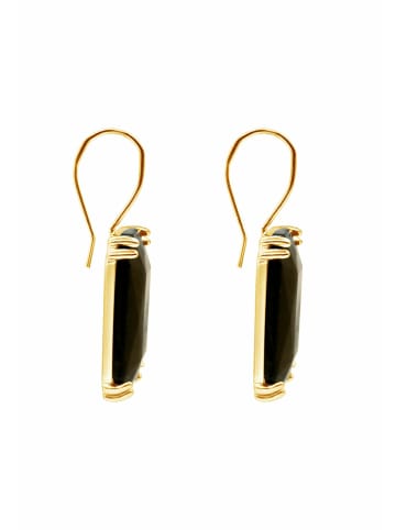 Gemshine Ohrhänger SMOKY EMERALD in gold coloured
