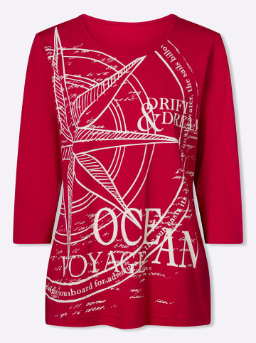 Sieh an! 3/4-Arm-Shirt in rot-weiß