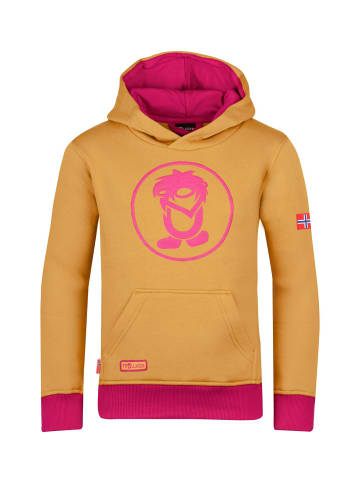 Trollkids Hoodie Pullover mit Kapuze "Troll" in Honiggelb/Feuerbeere