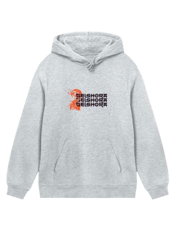 F4NT4STIC Hoodie Geishora Japan Streetstyle in grau meliert