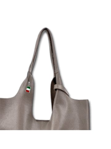 Florence Florence Shopper Leder grau ca. 37cm