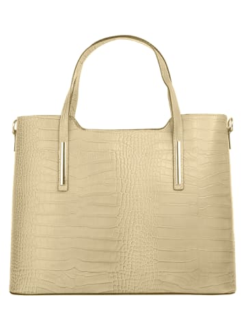 Cluty Handtasche echt Leder in beige