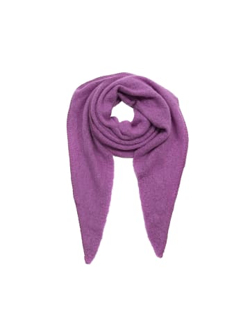 Faera Bouclé Dreieckstuch cozy Material in Lila